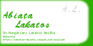 abiata lakatos business card